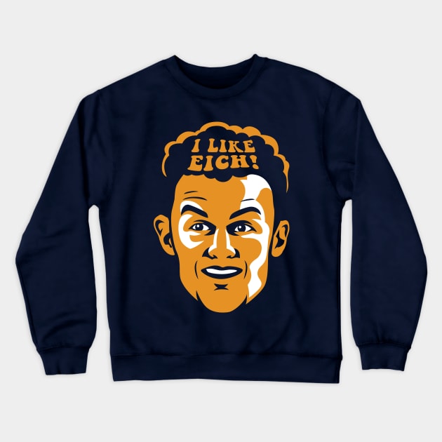 Jack Eichel "I Like Eich!" Blue Crewneck Sweatshirt by Carl Cordes